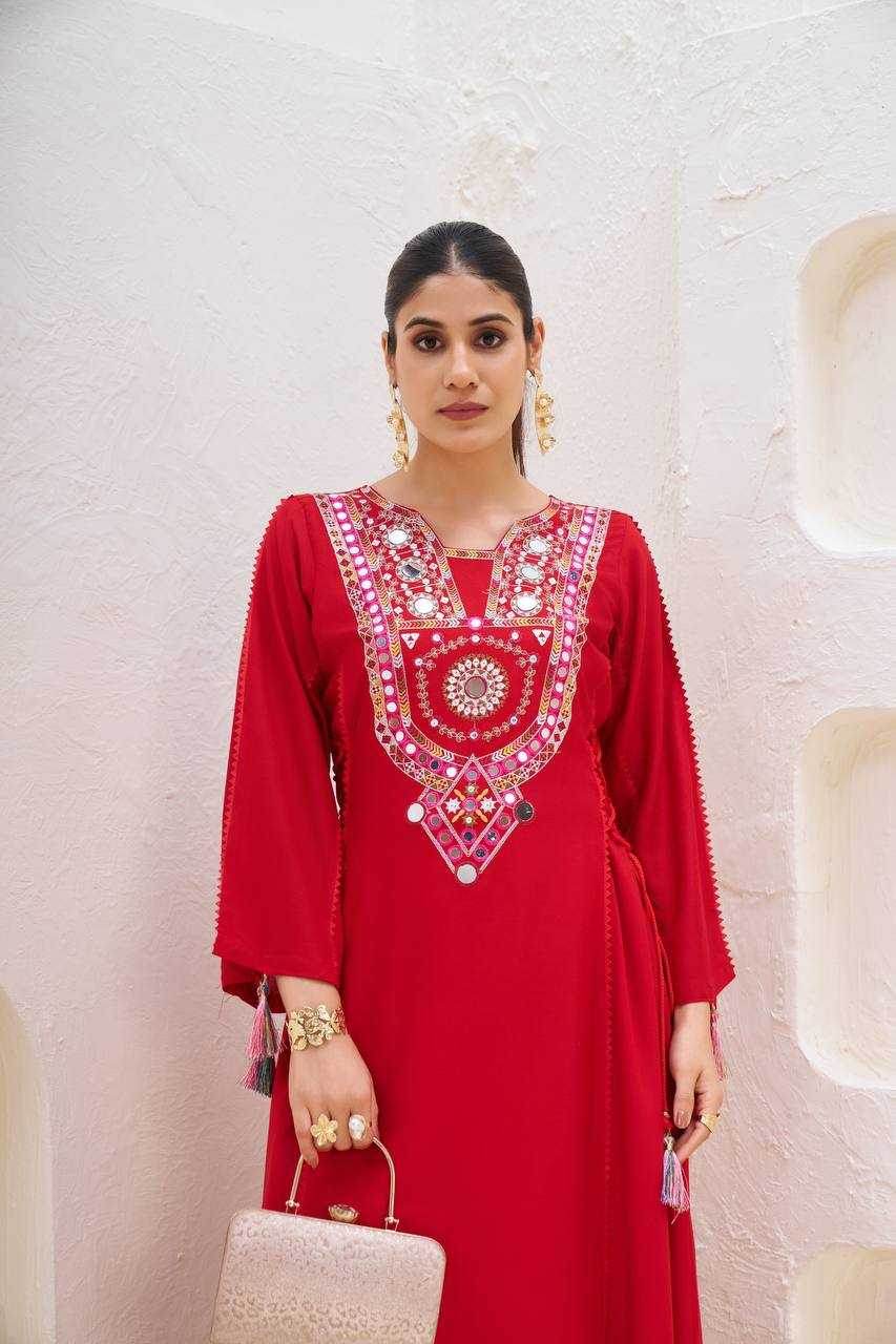 Reyon Cotton Kurti With Palazzo - MYLUXURY LANE ENTERPRISE